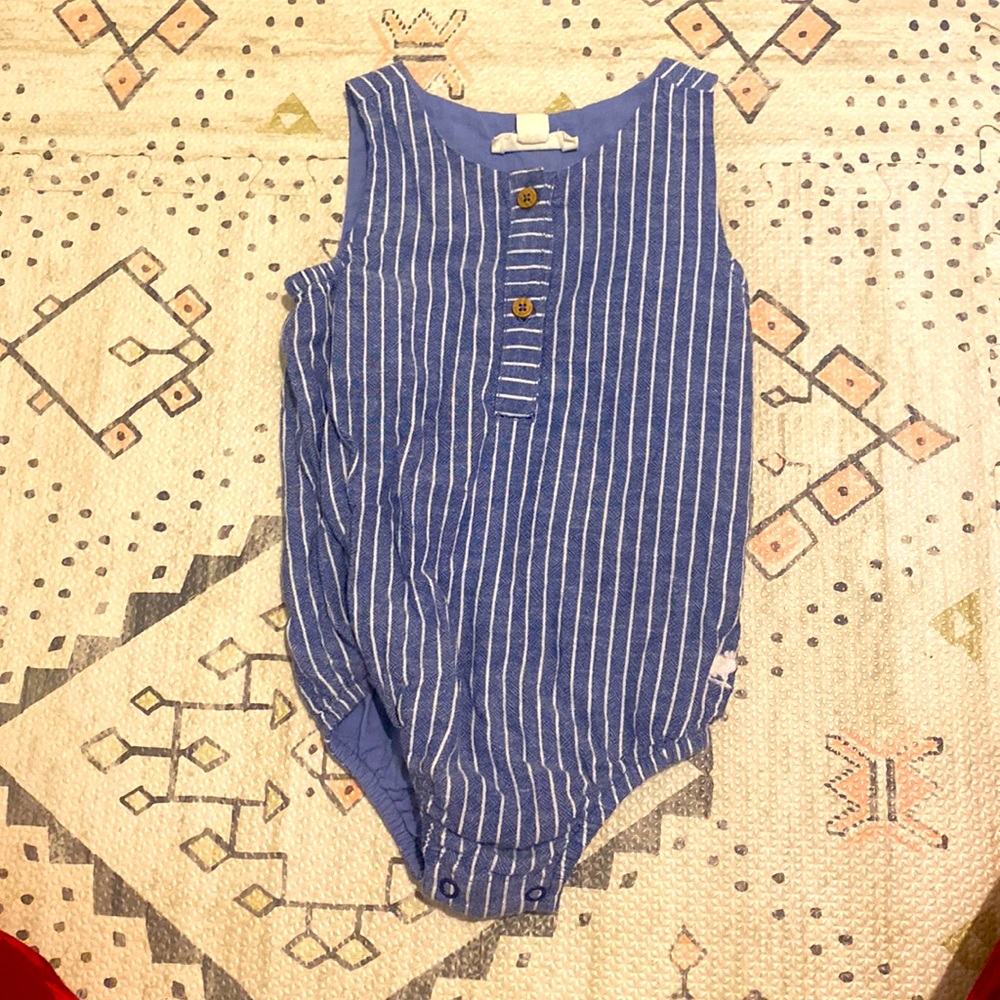 Baby Cotton 9 month Striped Romper